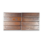 Rusty Red Glazed Porcelain Tile 2x8 — hero image showing warm rust-toned glaze with metallic variation
