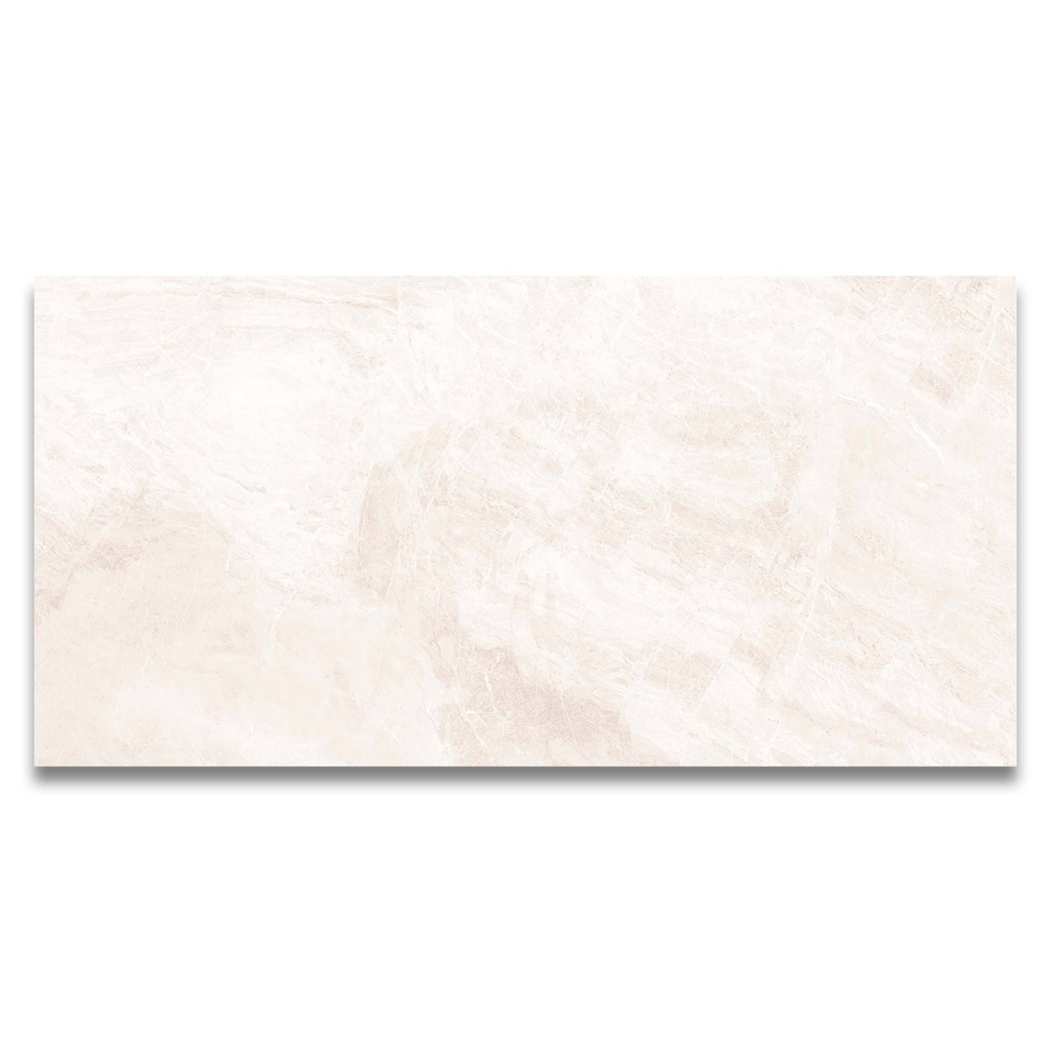 Rococo Cream Polished 24"x48" Porcelain Tile 3/8"