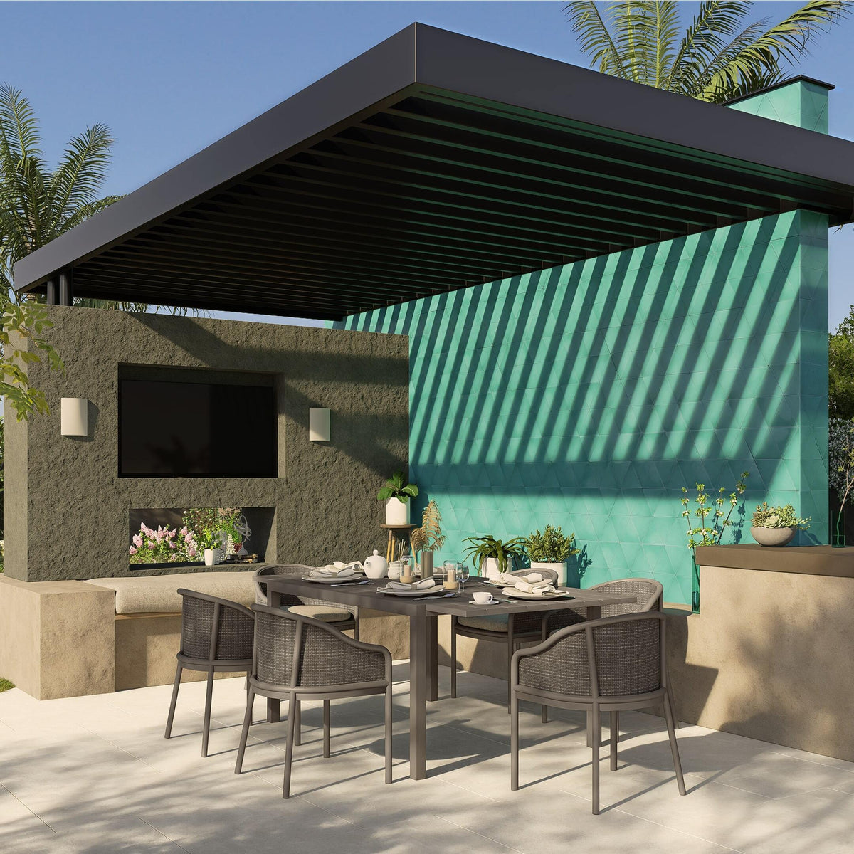 Triangle_and_Dandelion_Porcelain_Pavers_Modular_Pattern