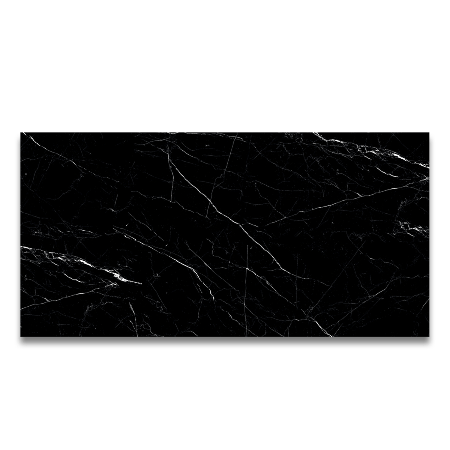 Vesuvio Black 24"x48" Porcelain Tile 3/8"