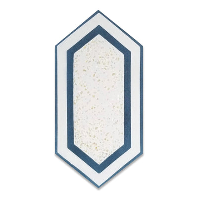 Tiffany 15 Series | Mother of Pearl Terrazzo Hexagon Cement Tile - LiLi Tile