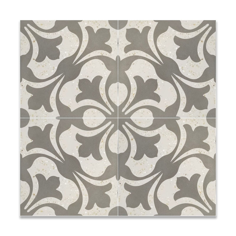 Abigale 50 Mother of Pearl Terrazzo Cement Tile - LiLi Tile