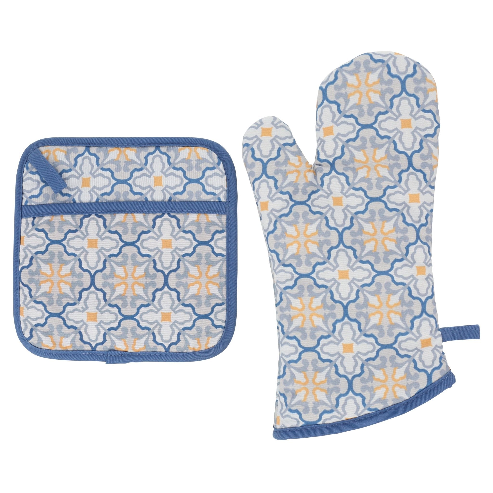 Flora Green Mitten and Pot Holder Combo – LiLi Homes