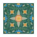 Garden x Mary Engelbreit Cement Tile 8x8 — hero image showing deep green foliage and floral design