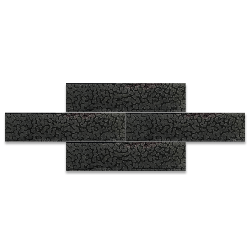 Super Black | 2” x 8" Glaze Tile - LiLi Tile