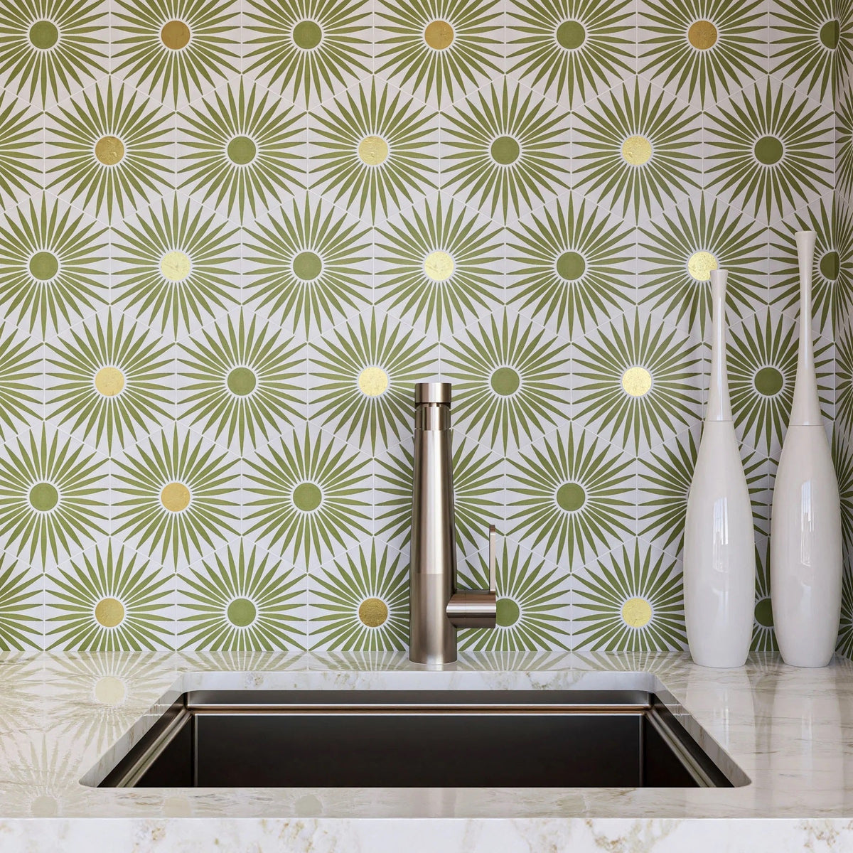 Metal Insert Cement Tiles
