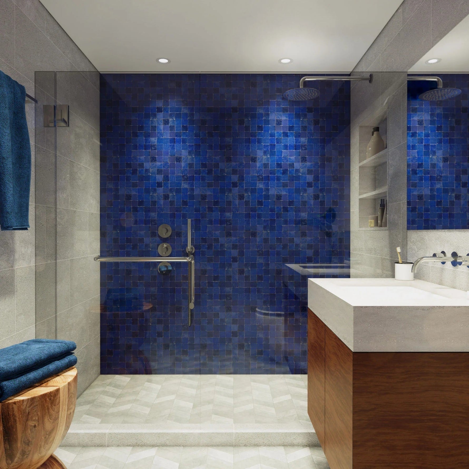 Zellige Blue Tiles