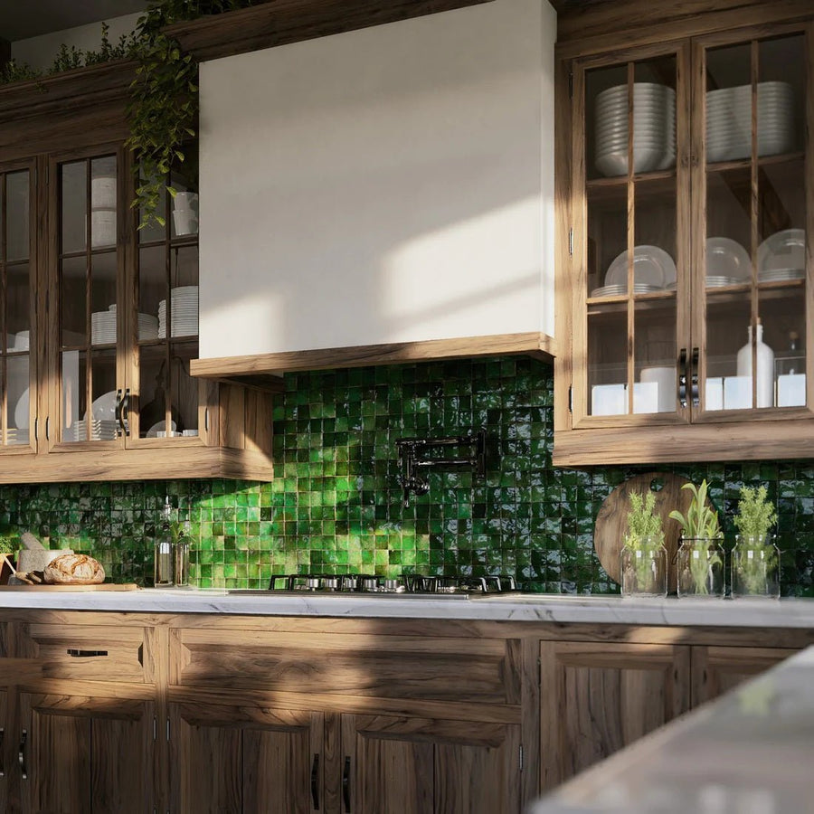 How Zellige Green Tiles Bring Earthy Luxury To Modern Interiors