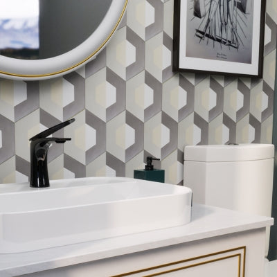 6x7 Inch Mini Hexagon Pattern Tiles