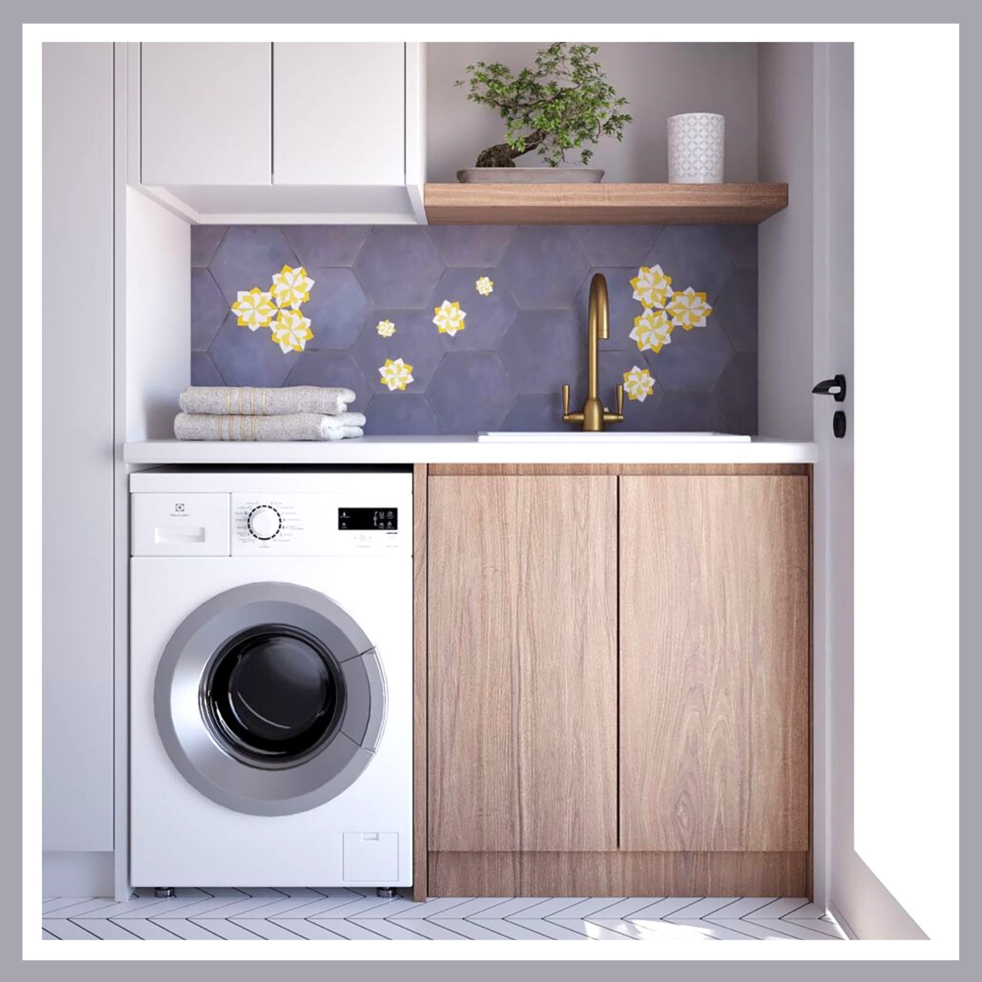 8x9 Inch Hexagon Pattern Tiles