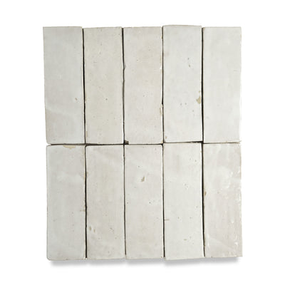 Magnolia White Zellige Tile - 2x6 Bejmat