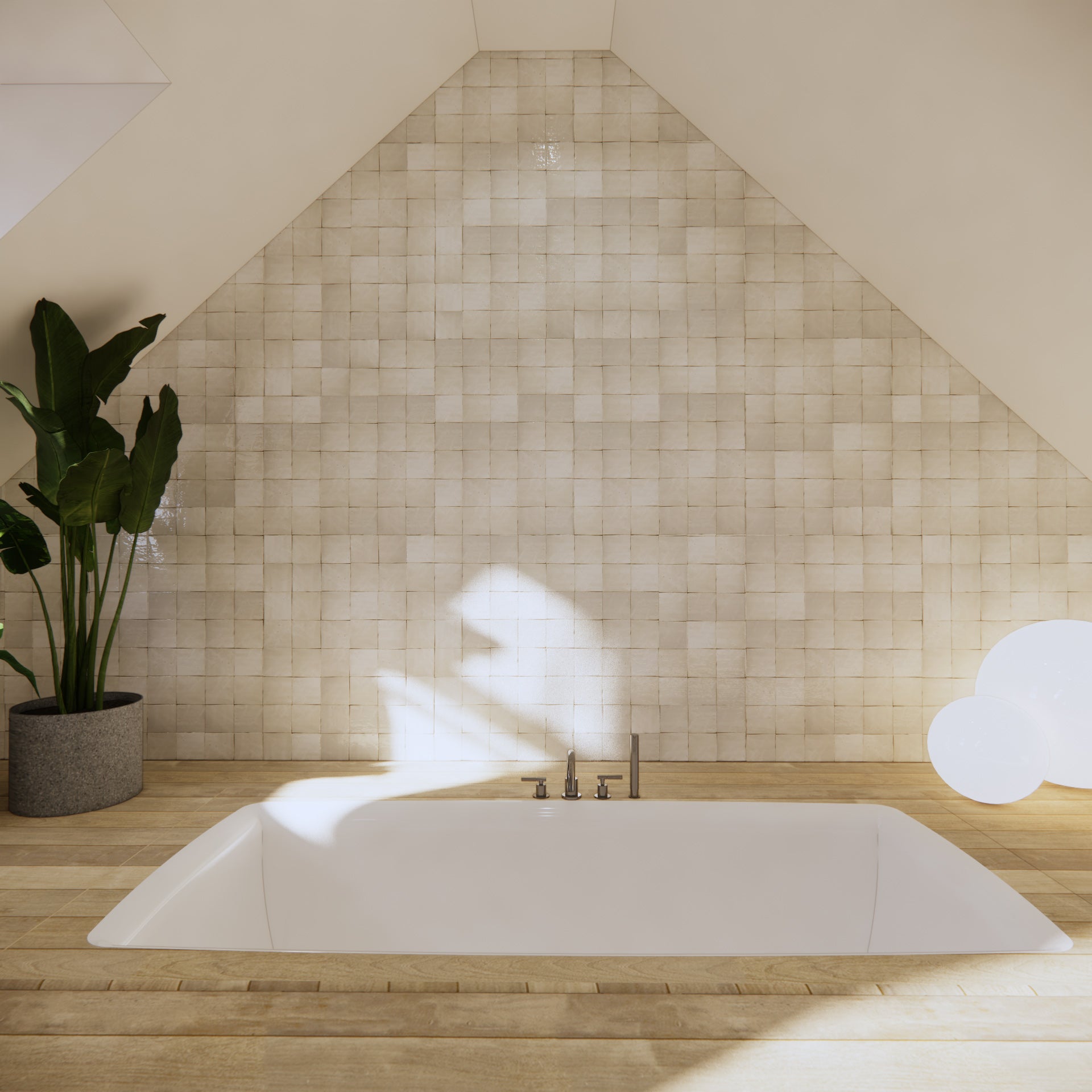 Magnolia White Zellige 4x4 Tile - Handcrafted Moroccan Clay – LiLi