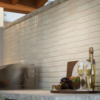 Linen Beige Zellige Tile - 2x6 Bejmat