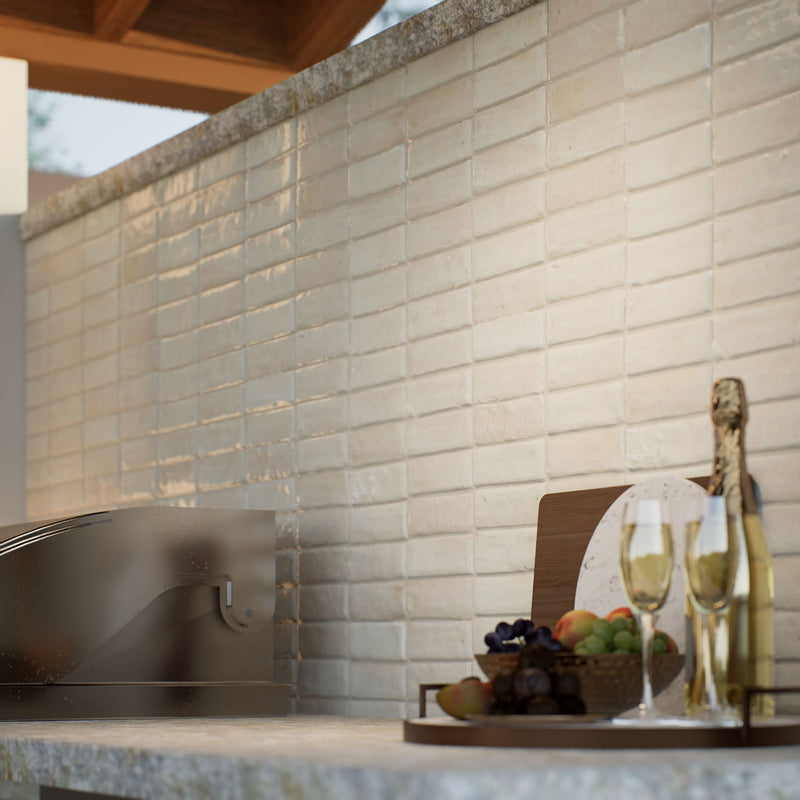 Linen Beige Zellige Tile - 2x6 Bejmat