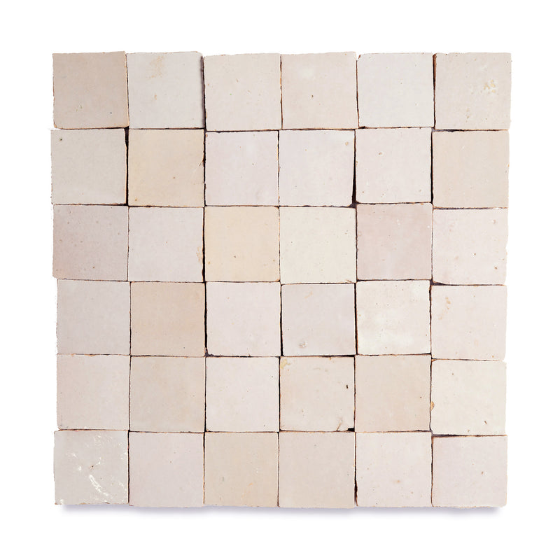 Linen Beige Zellige Tile - 2x2 Mosaic