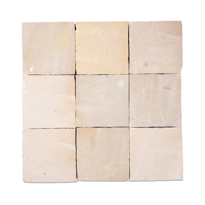 Linen Beige Zellige Tile - 4x4 Square