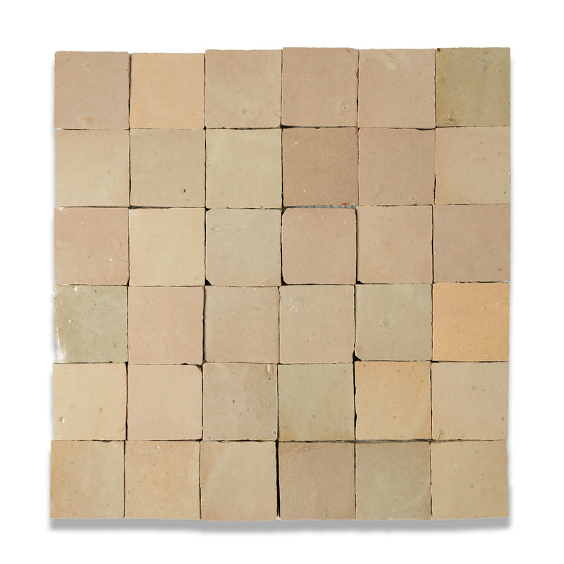 Sand Dune Zellige Tile - 2x2 Mosaic