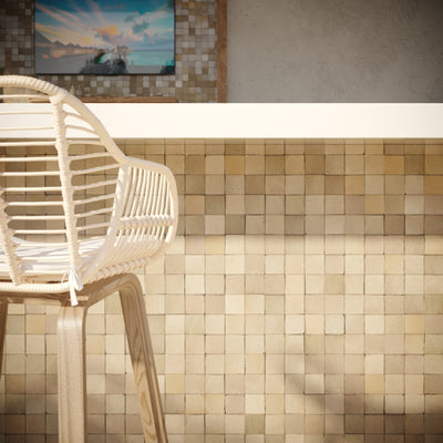 Sand Dune Zellige Tile - 2x2 Mosaic
