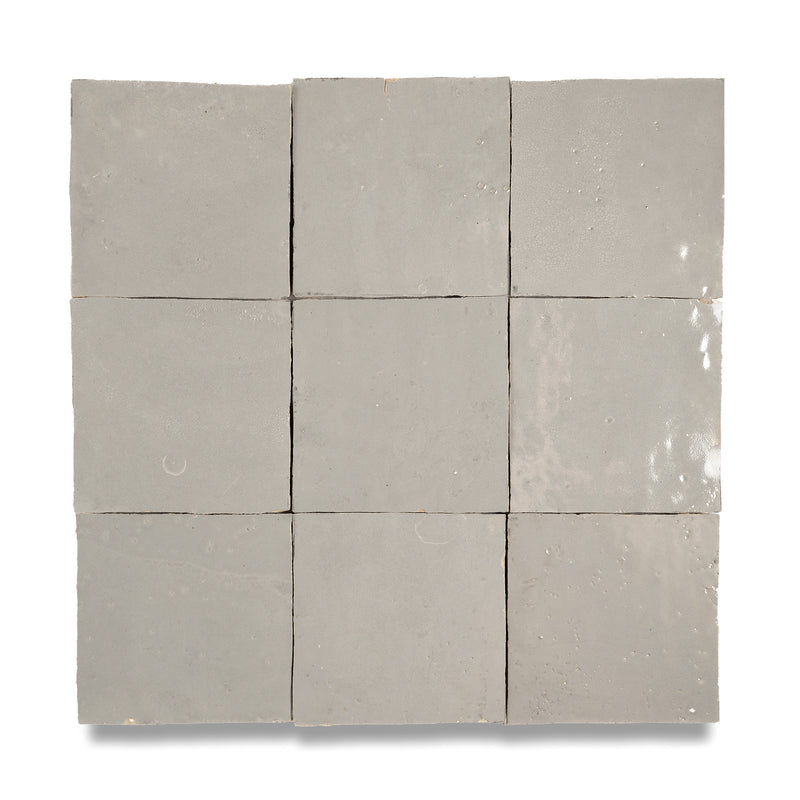 Velvet Gray Zellige Tile - 4x4 Square