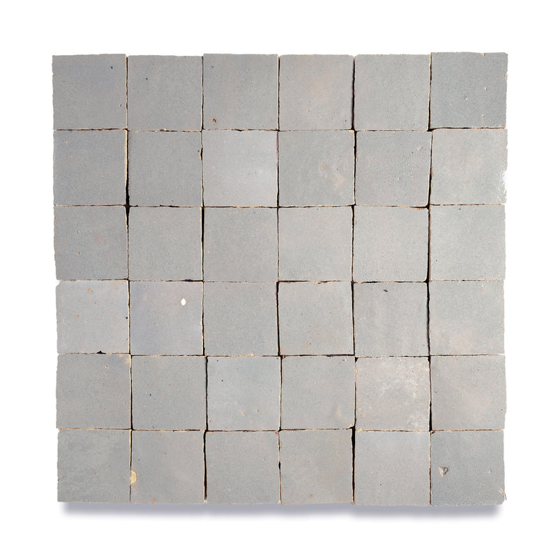 Velvet Gray Zellige Tile - 2x2 Mosaic