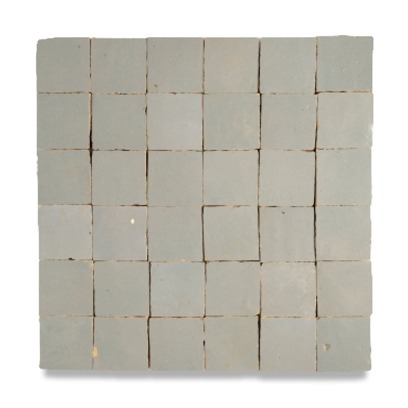 Velvet Gray Zellige Tile - 2x2 Mosaic