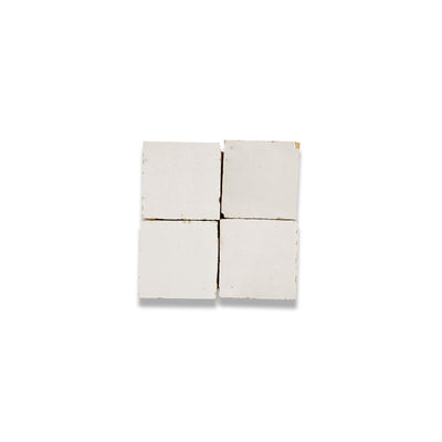 Magnolia White Zellige Tile - 2x2 Mosaic