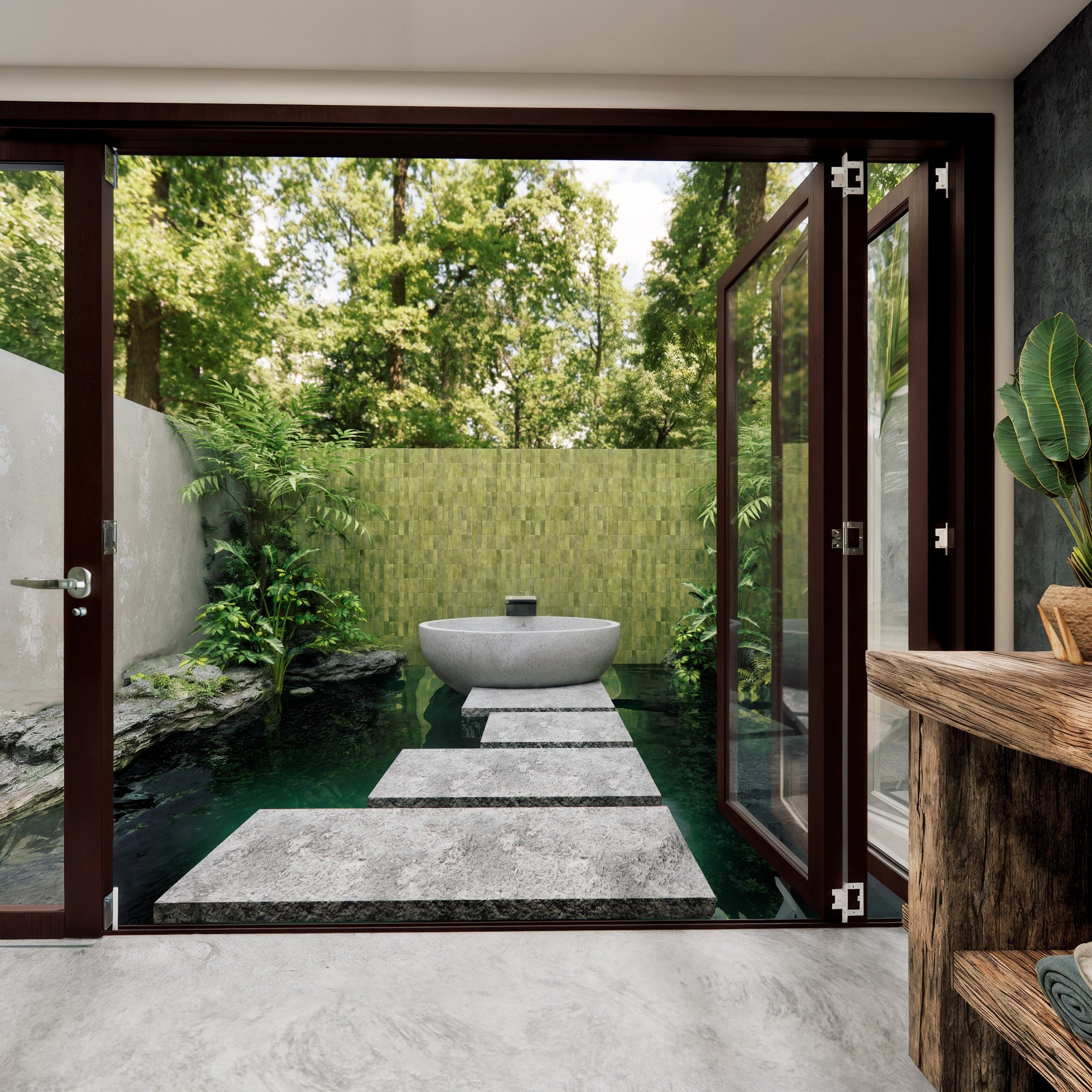 Thyme Green Zellige Tile 2x6 Bejmat | Elegant & Unique – LiLi Tile