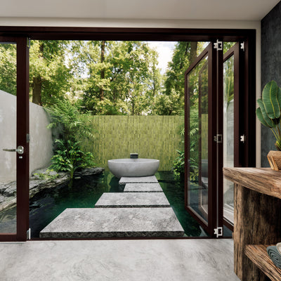 Thyme Green Zellige Tile - 2x6 Bejmat