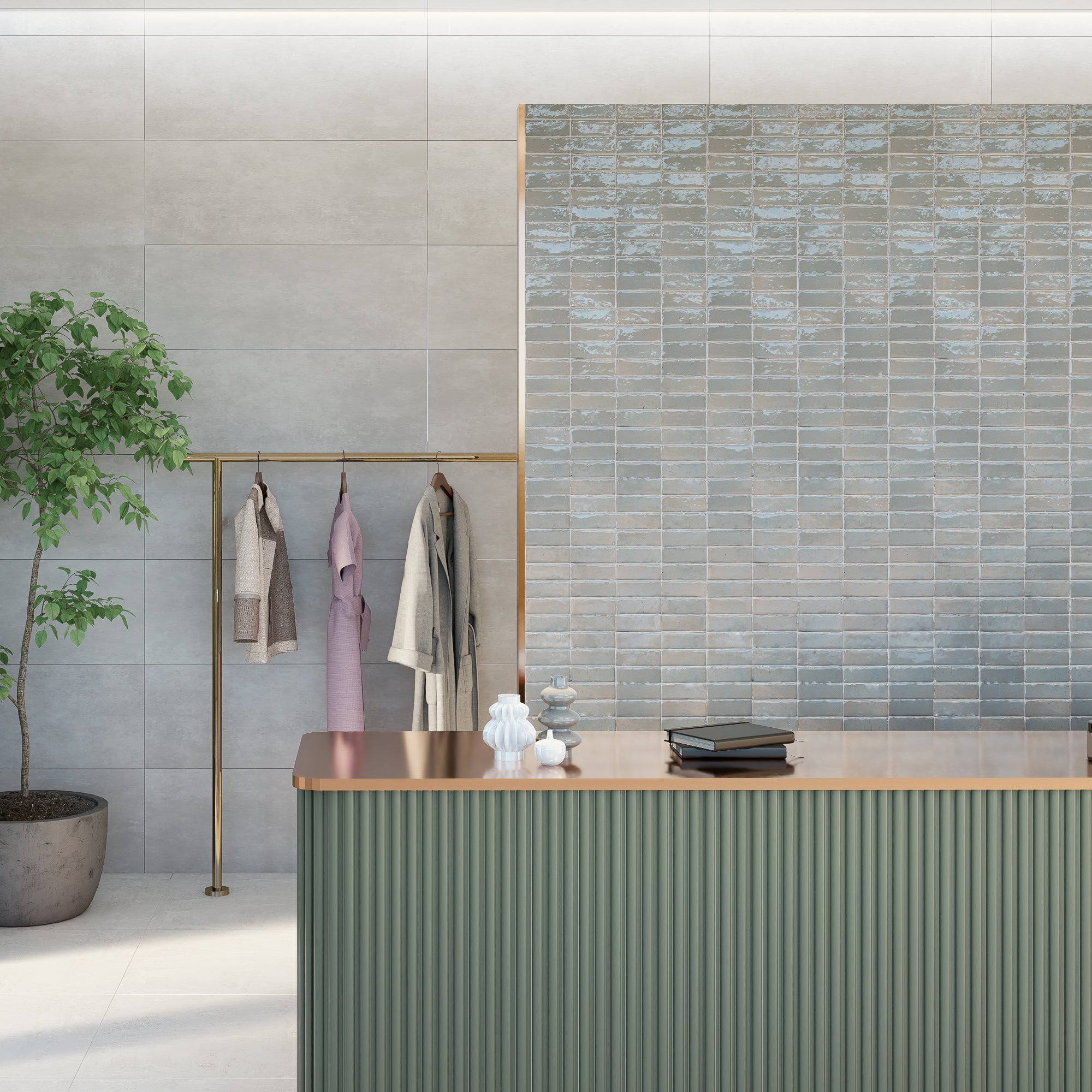 Mirage Blue Zellige Tile 2x6 Bejmat | Elegant Moroccan Tiles