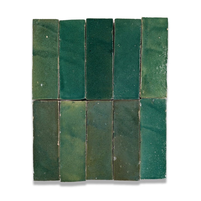 Medina Emerald Zellige Tile - 2x6 Bejmat