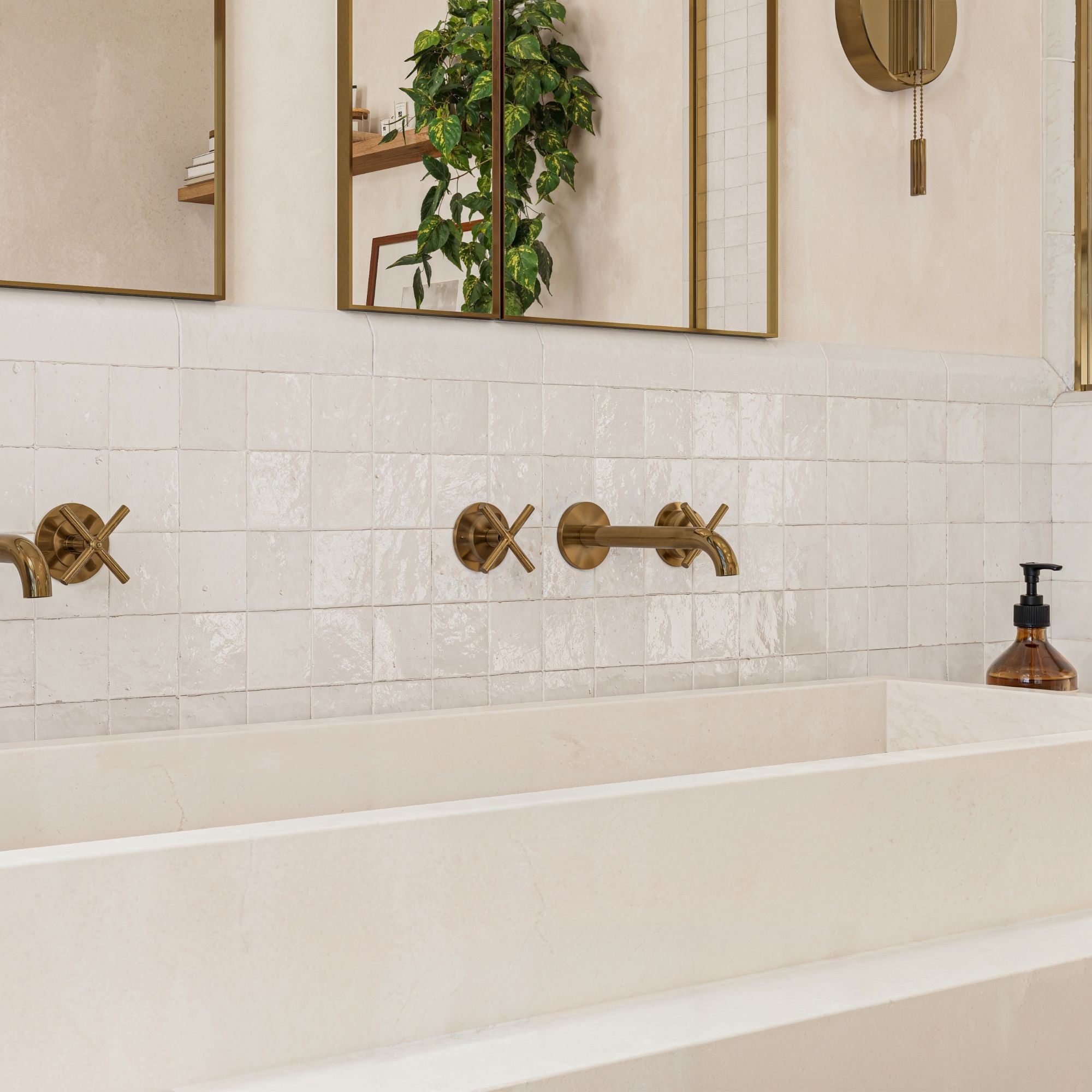 Soft White Zellige Tile: Shop 2x2 Mosaic Design Today – LiLi Tile