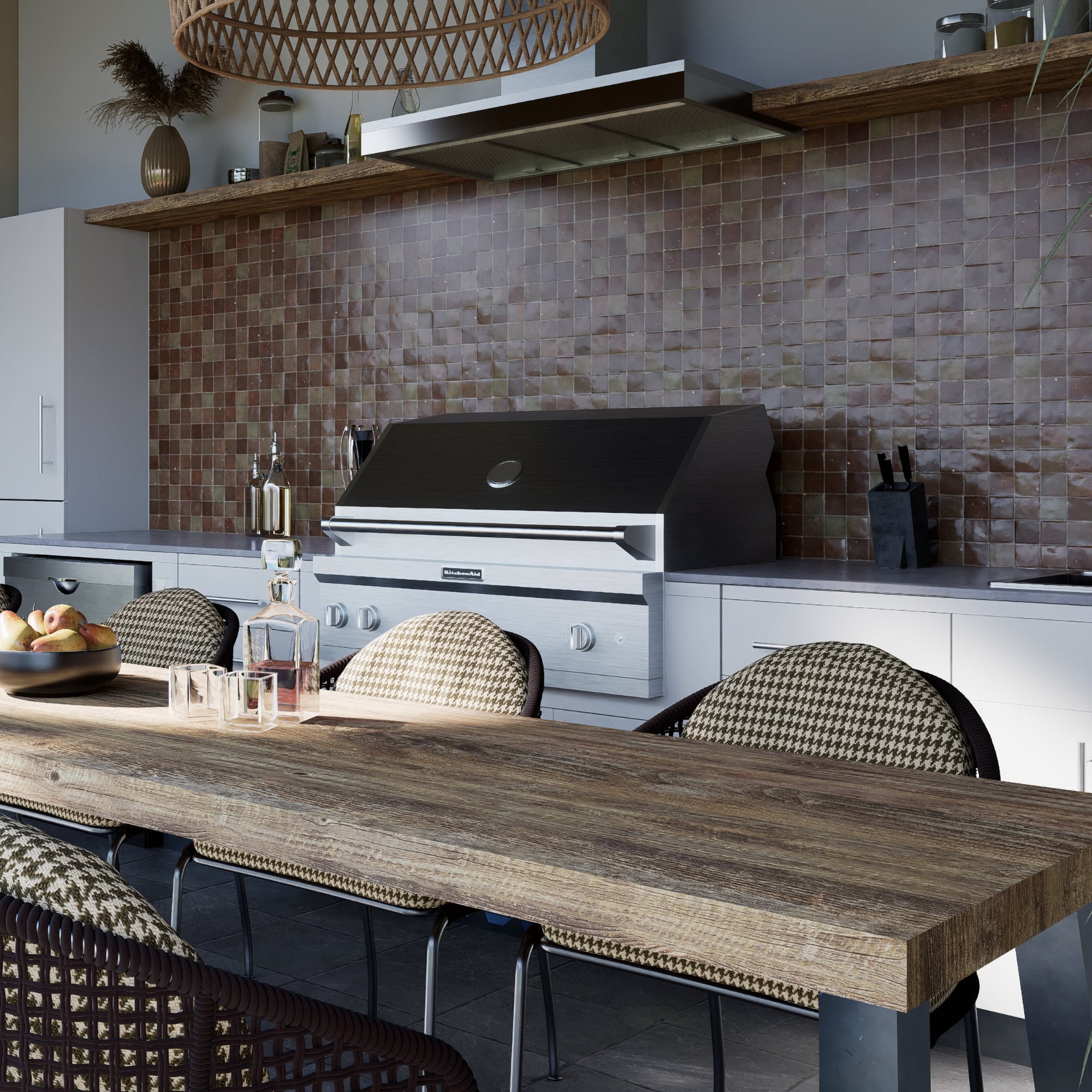 Aubergine Zellige Tile - 2x2 Mosaic – LiLi Tile