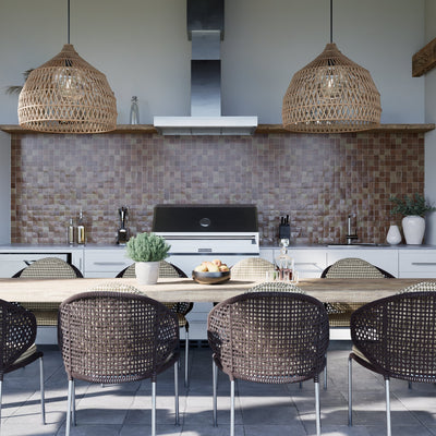 Aubergine Zellige Tile - 2x2 Mosaic