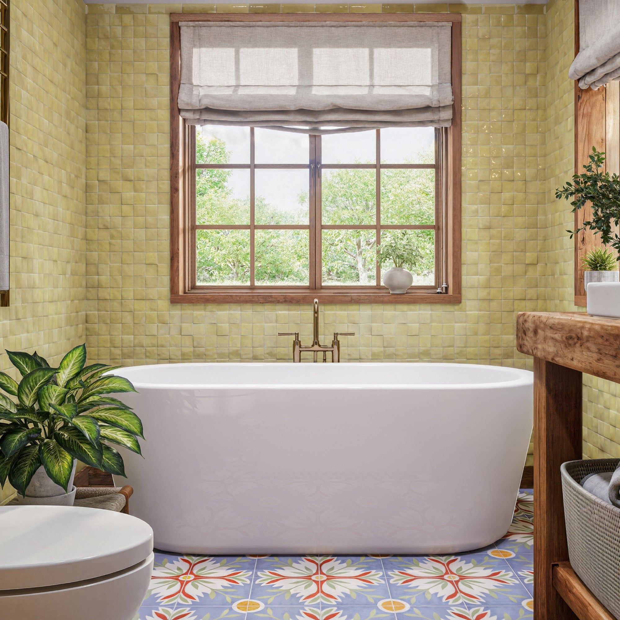 Chamomile Zellige Tile - 2x2 Mosaic – LiLi Tile