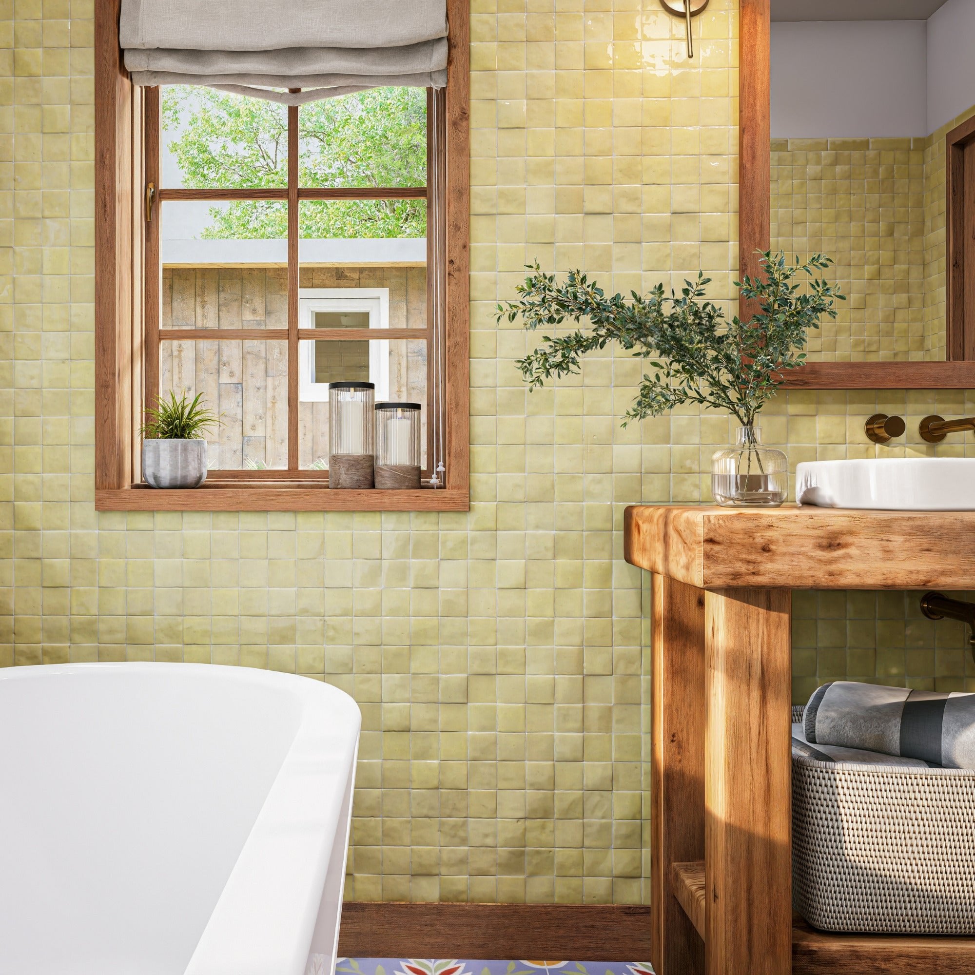 Chamomile Zellige Tile - 2x2 Mosaic – LiLi Tile