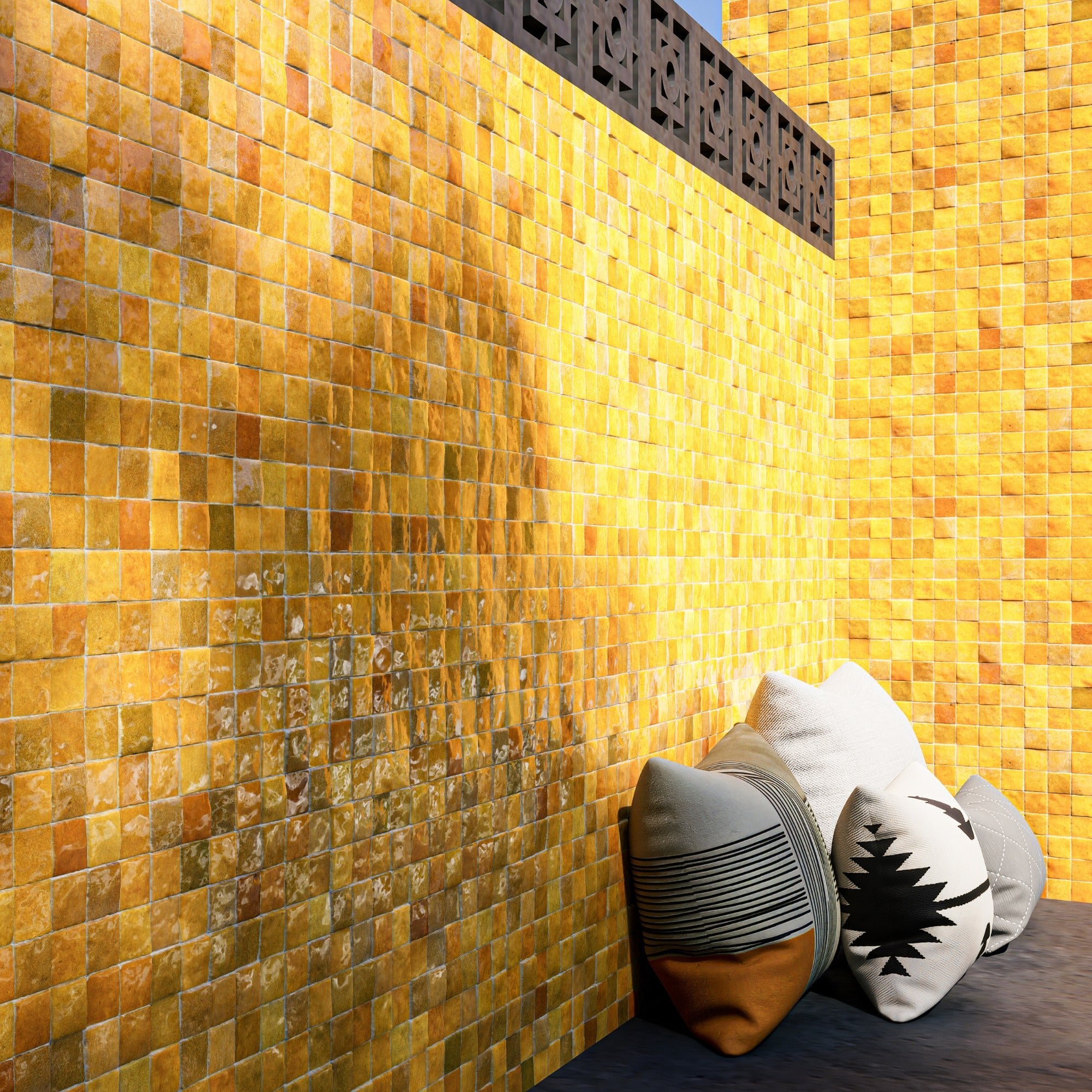 キャメル　CAMEL Kasbah Camel Zellige Tile 2x2 Mosaic: Moroccan Style – LiLi Tile