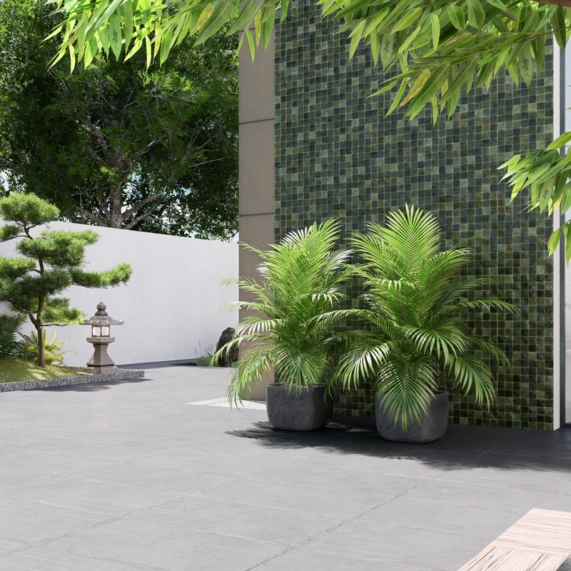 Olive Green Zellige Tile - 2x2 Mosaic