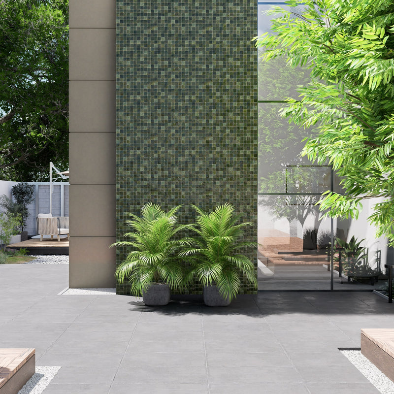 Olive Green Zellige Tile - 2x2 Mosaic