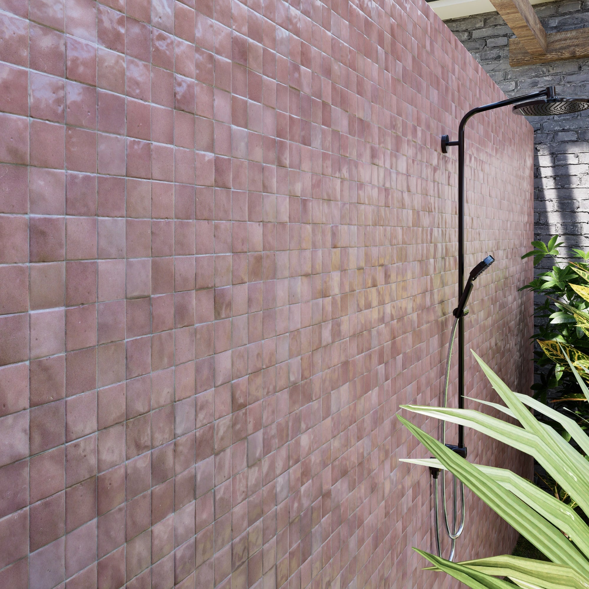 Rabat Rose Zellige Tile - 2x2 Mosaic – LiLi Tile