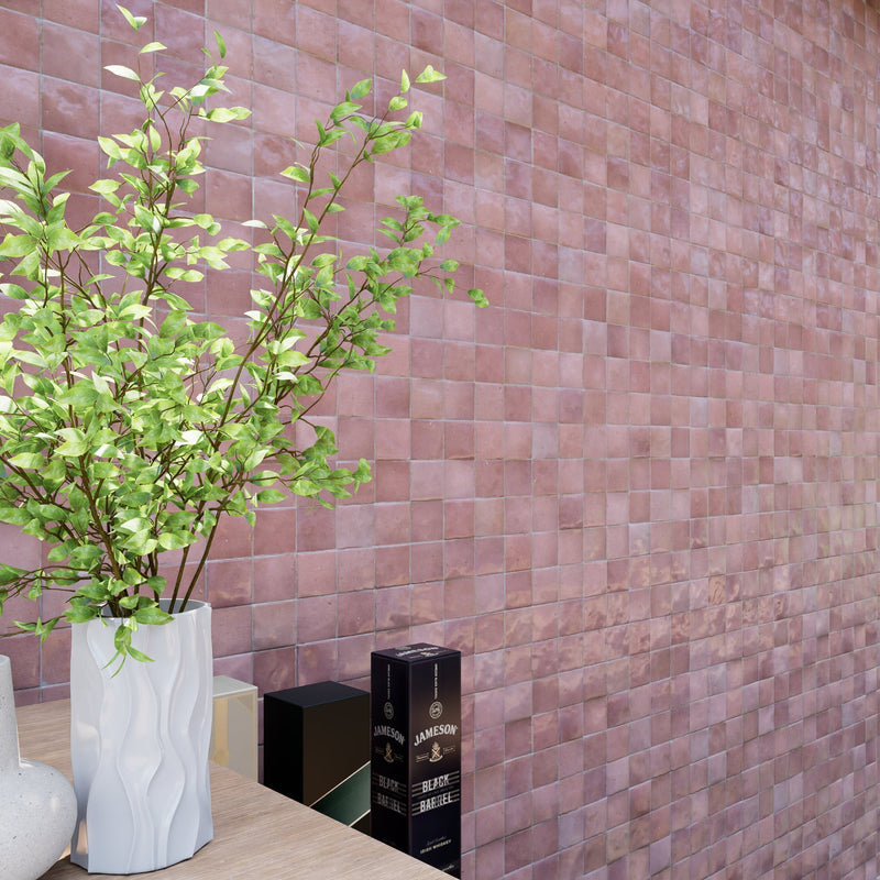 Rabat Rose Zellige Tile - 2x2 Mosaic
