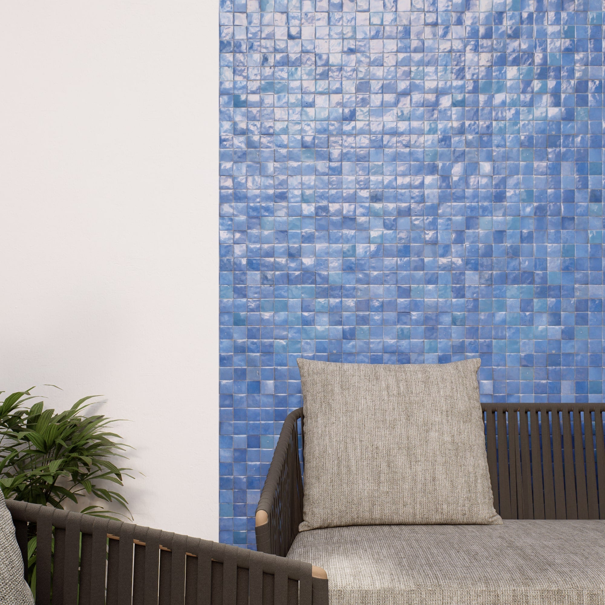 Sapphire Blue Zellige Tile - 2x2 Mosaic – LiLi Tile