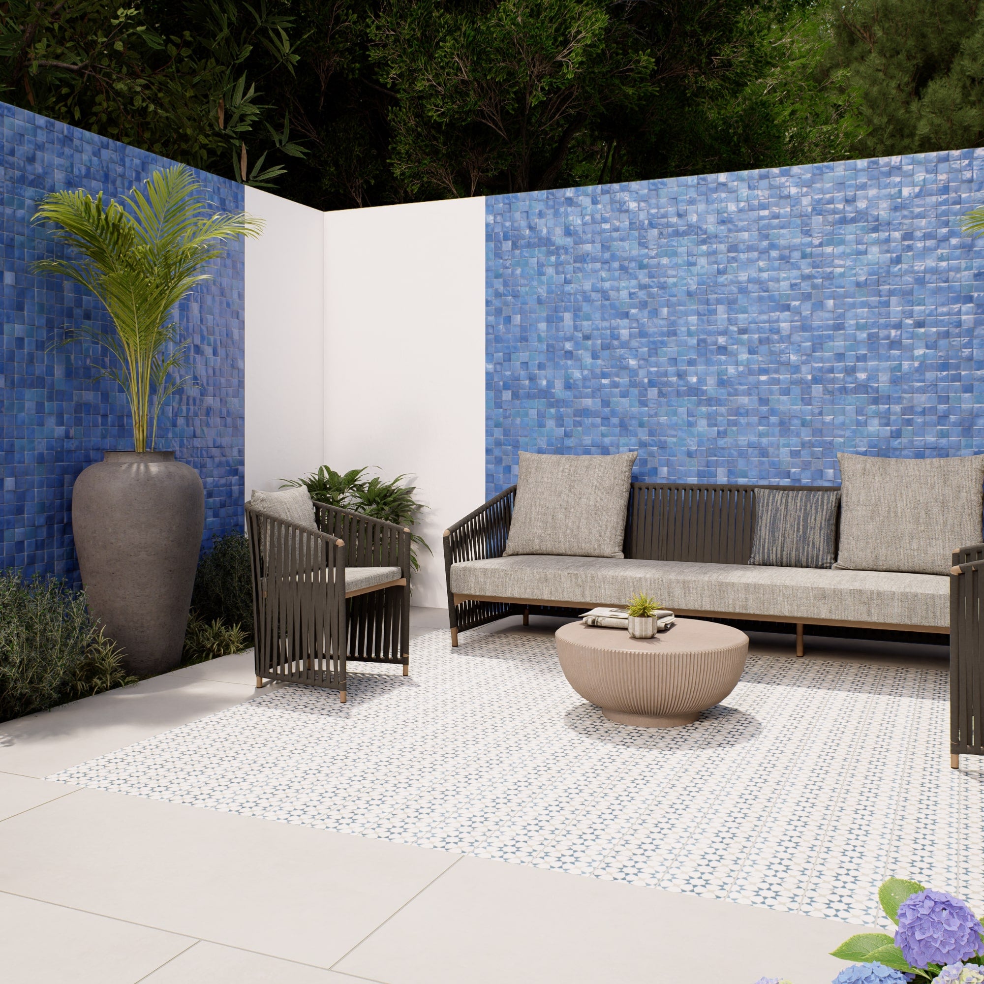 Sapphire Blue Zellige Tile - 2x2 Mosaic – LiLi Tile