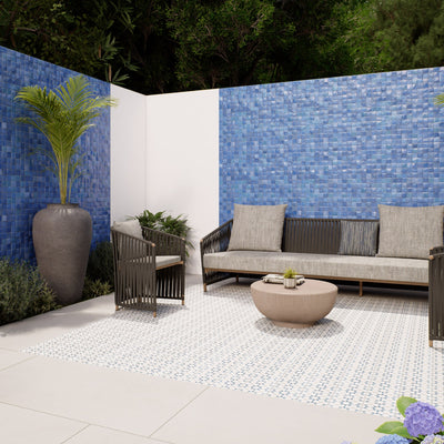 Sapphire Blue Zellige Tile - 2x2 Mosaic