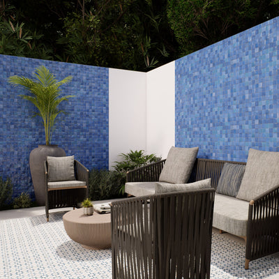 Sapphire Blue Zellige Tile - 2x2 Mosaic