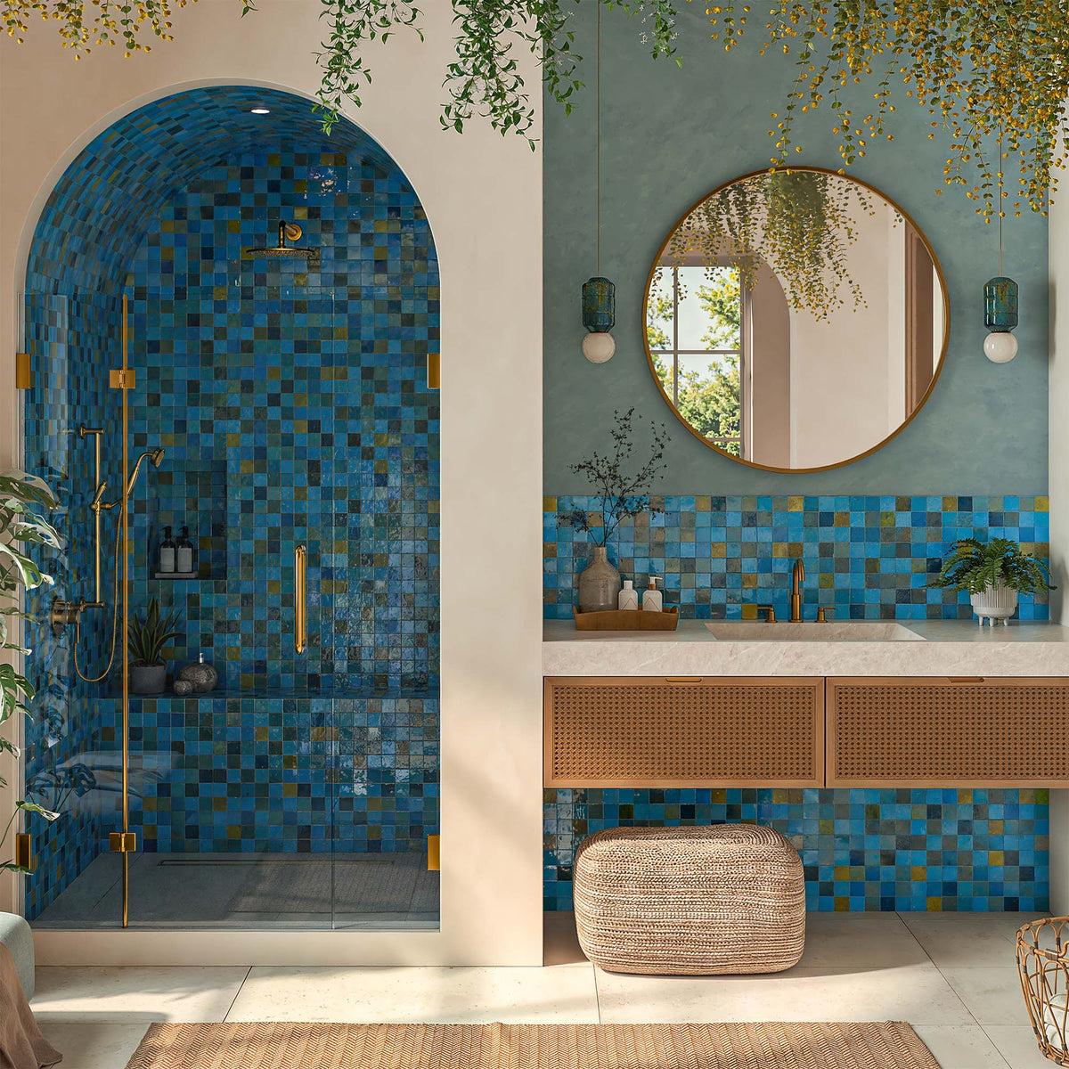 2x2 Zellige 403 Denim Blue Mosaic Bathroom - Square #1.jpg