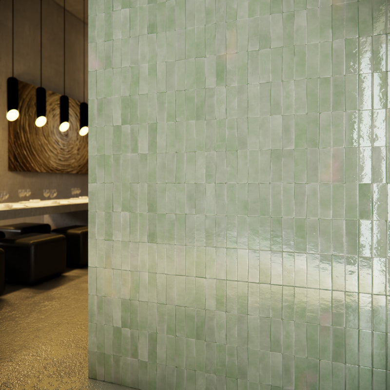 Sage Dust Zellige Tile - 2x6 Bejmat