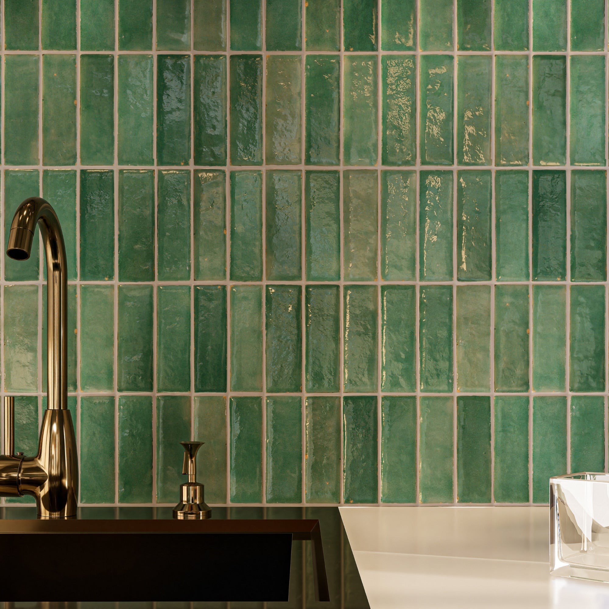 Aloe Vera Zellige Tile - 2x6 Bejmat – LiLi Tile