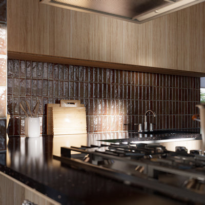 Aubergine Zellige Tile - 2x6 Bejmat