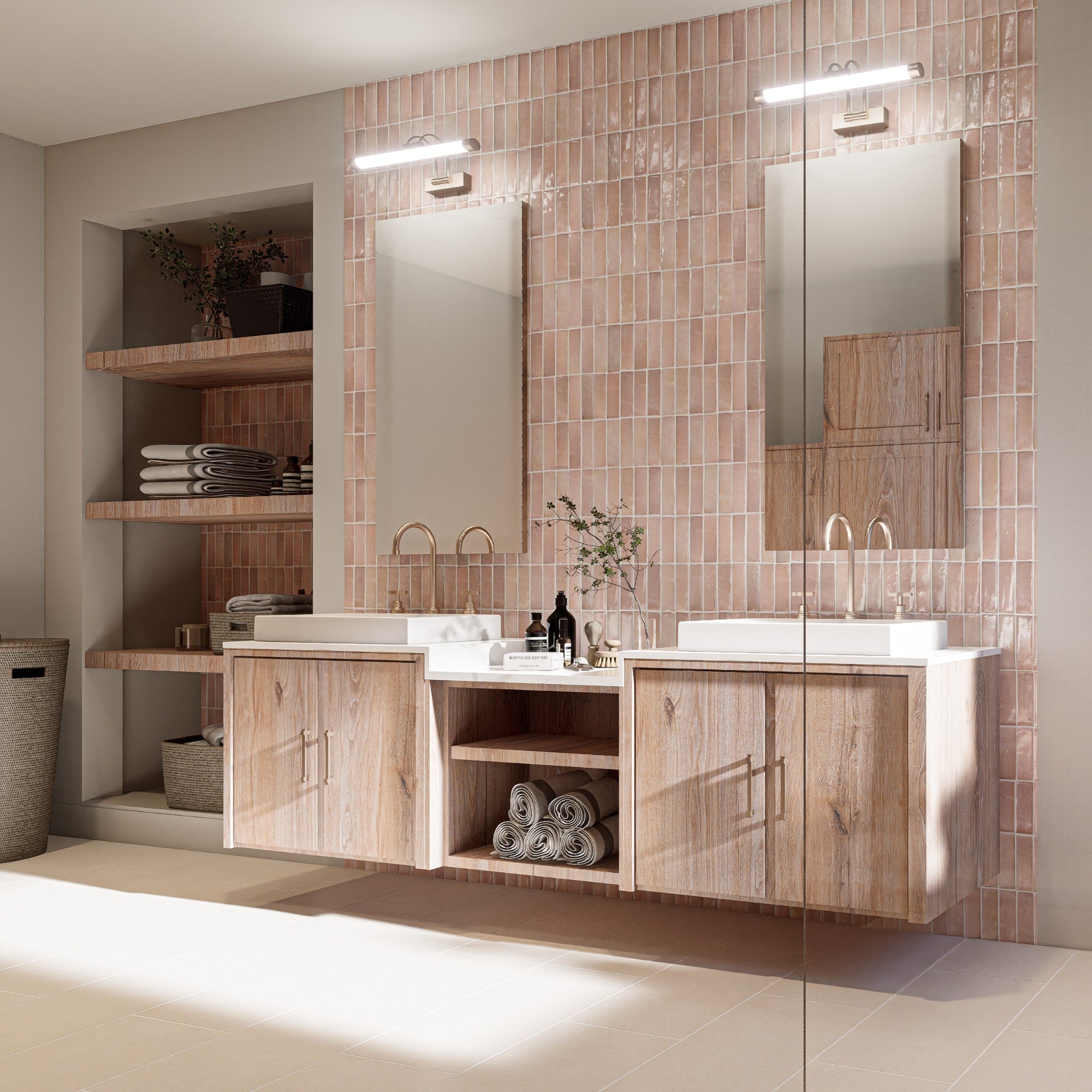 Desert Rose Zellige Tile 2x6 Bejmat – Elegant Moroccan Tiles