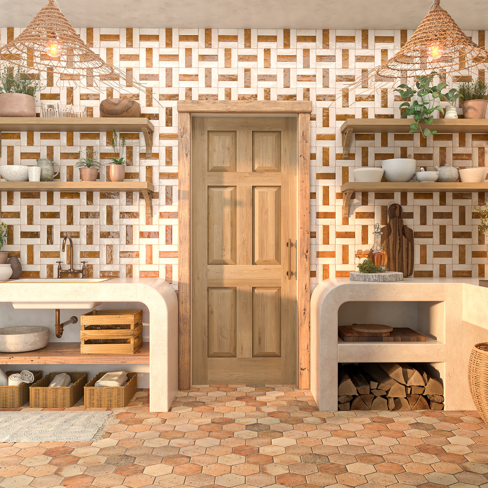 Linen Beige Zellige Tile 2x6 Bejmat: Classic Style Option – LiLi Tile